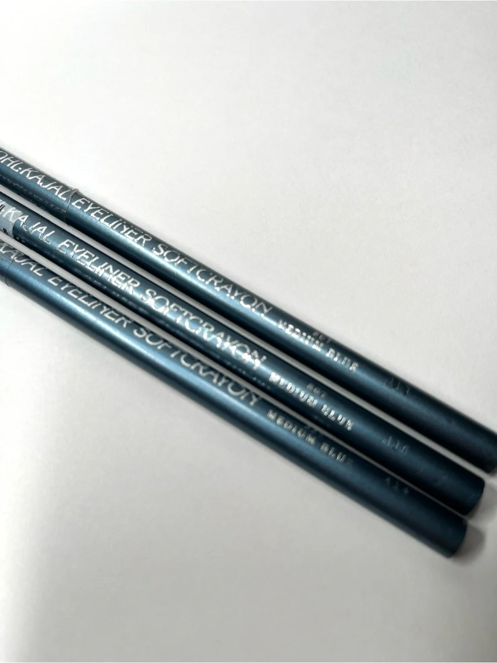 Love My Eyes Lot Of 3 Kohlkajal Soft Crayon Eyeliner Medium Blue #807 New
